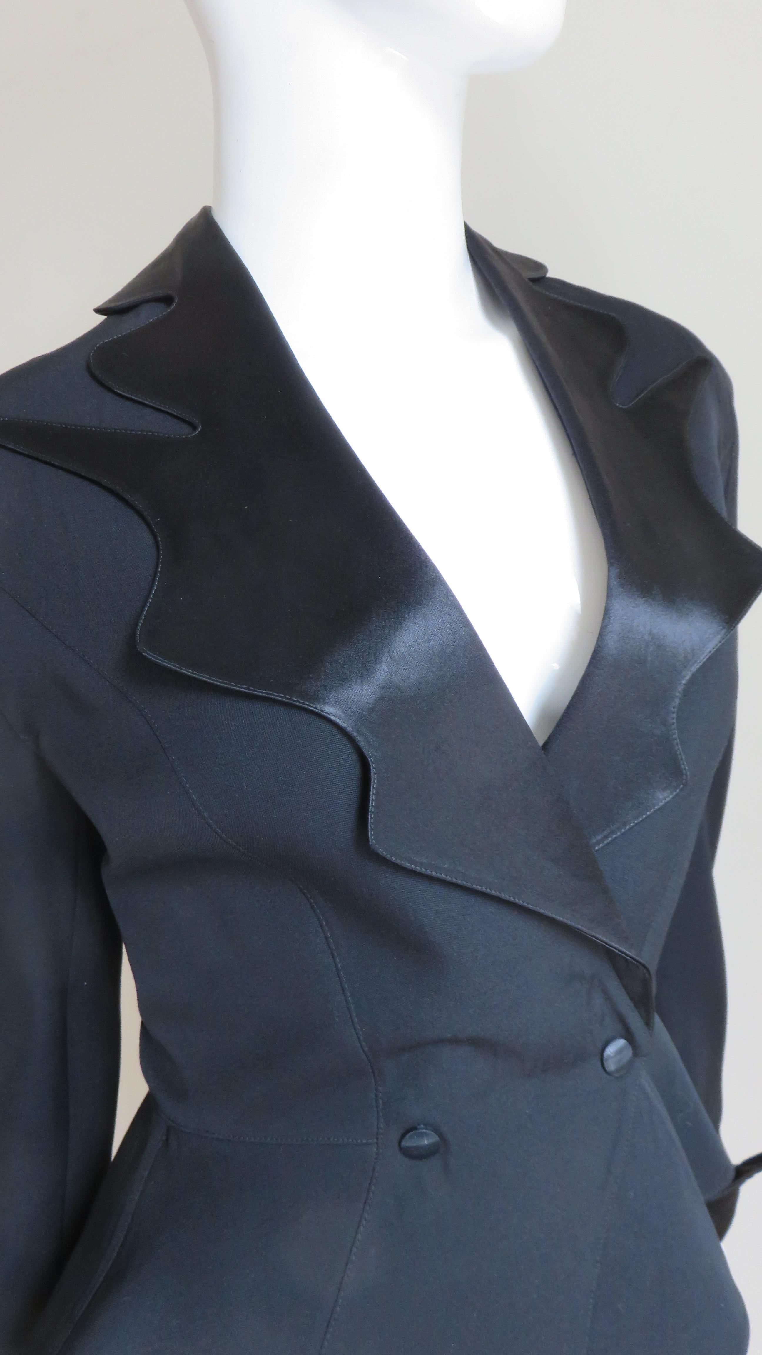 Thierry Mugler Asymmetric Lapel Jacket with Cut out Back 1