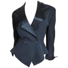 Thierry Mugler Asymmetric Lapel Jacket with Cut out Back