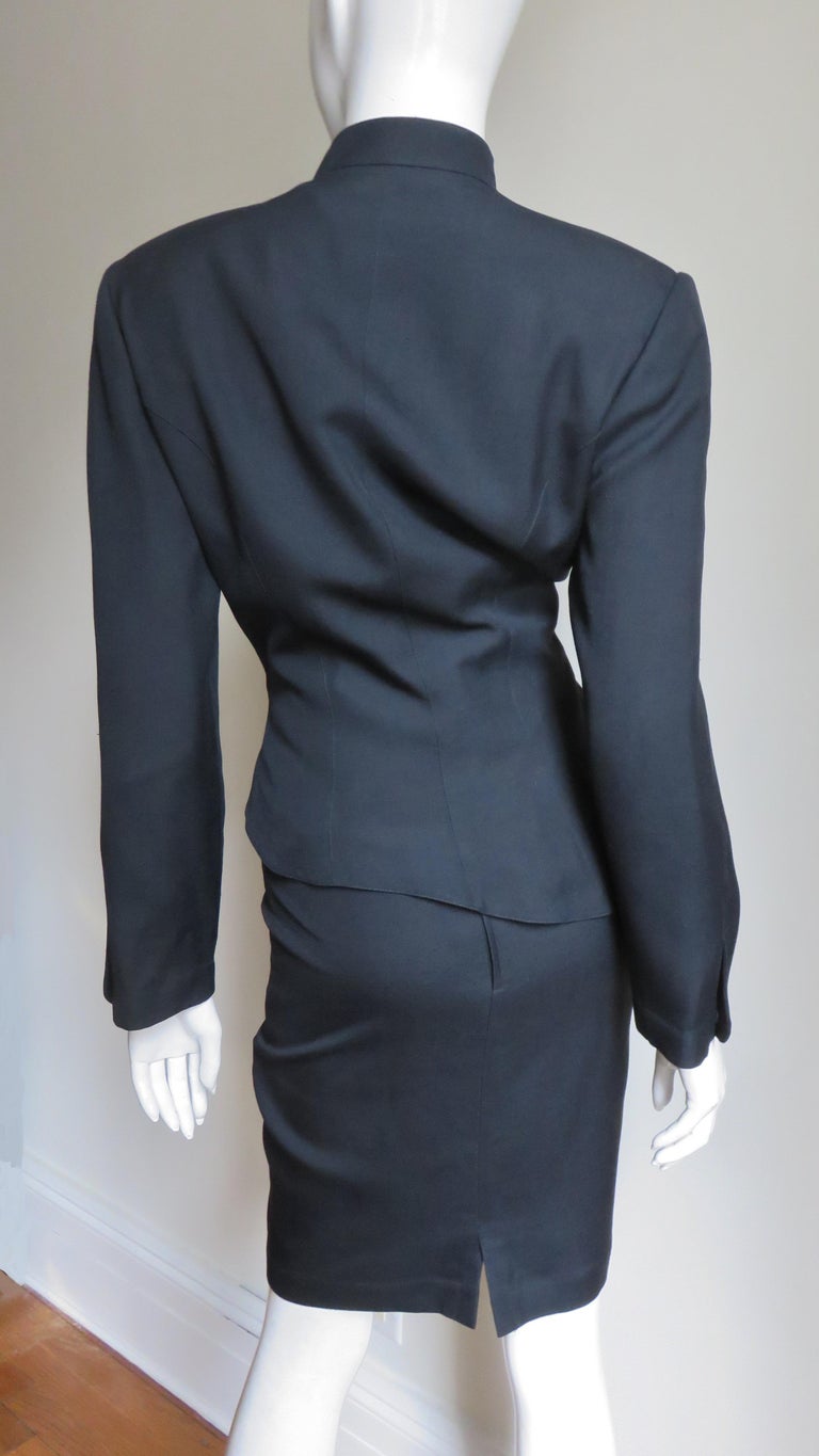 Thierry Mugler Asymmetric jacket Skirt Suit For Sale 5