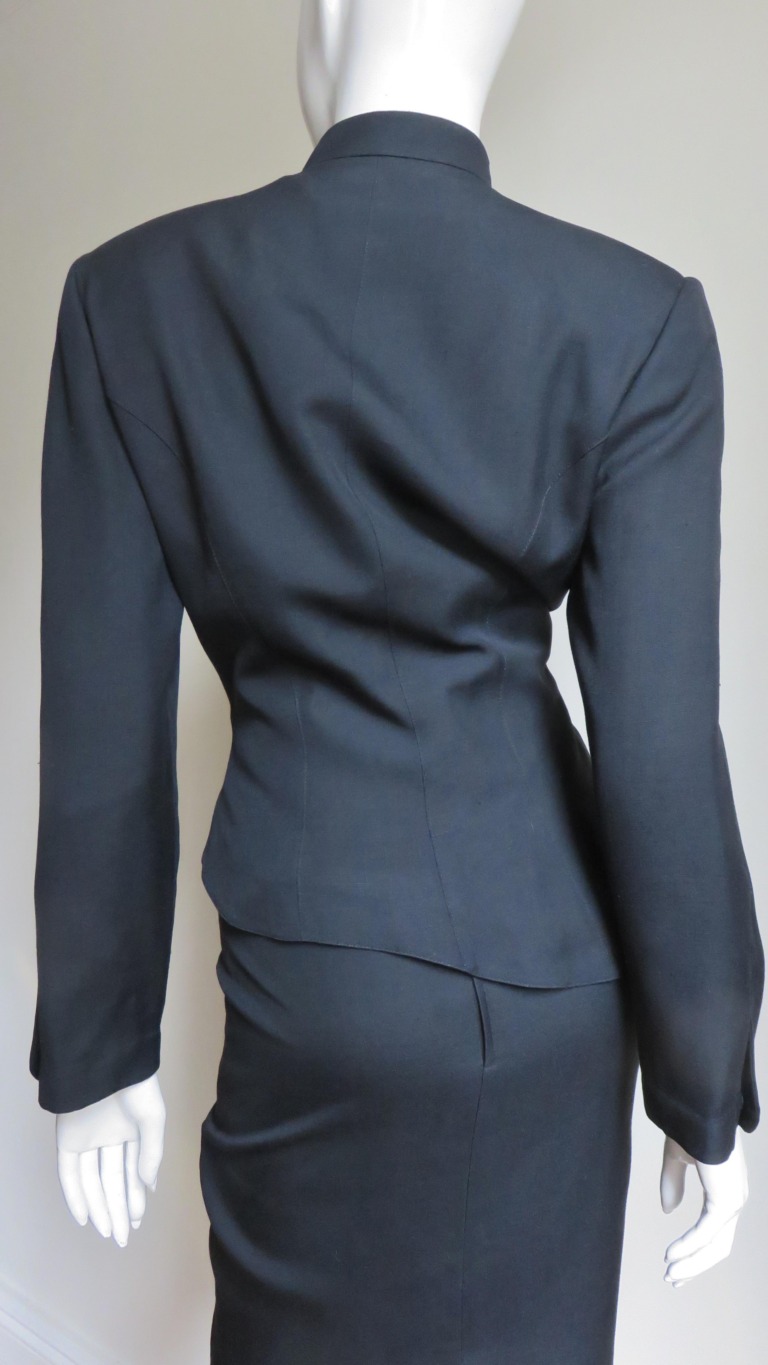 Thierry Mugler Asymmetric jacket Skirt Suit 4
