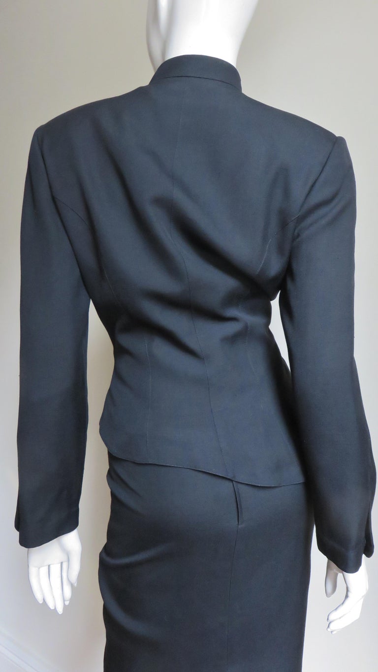 Thierry Mugler Asymmetric jacket Skirt Suit For Sale 6