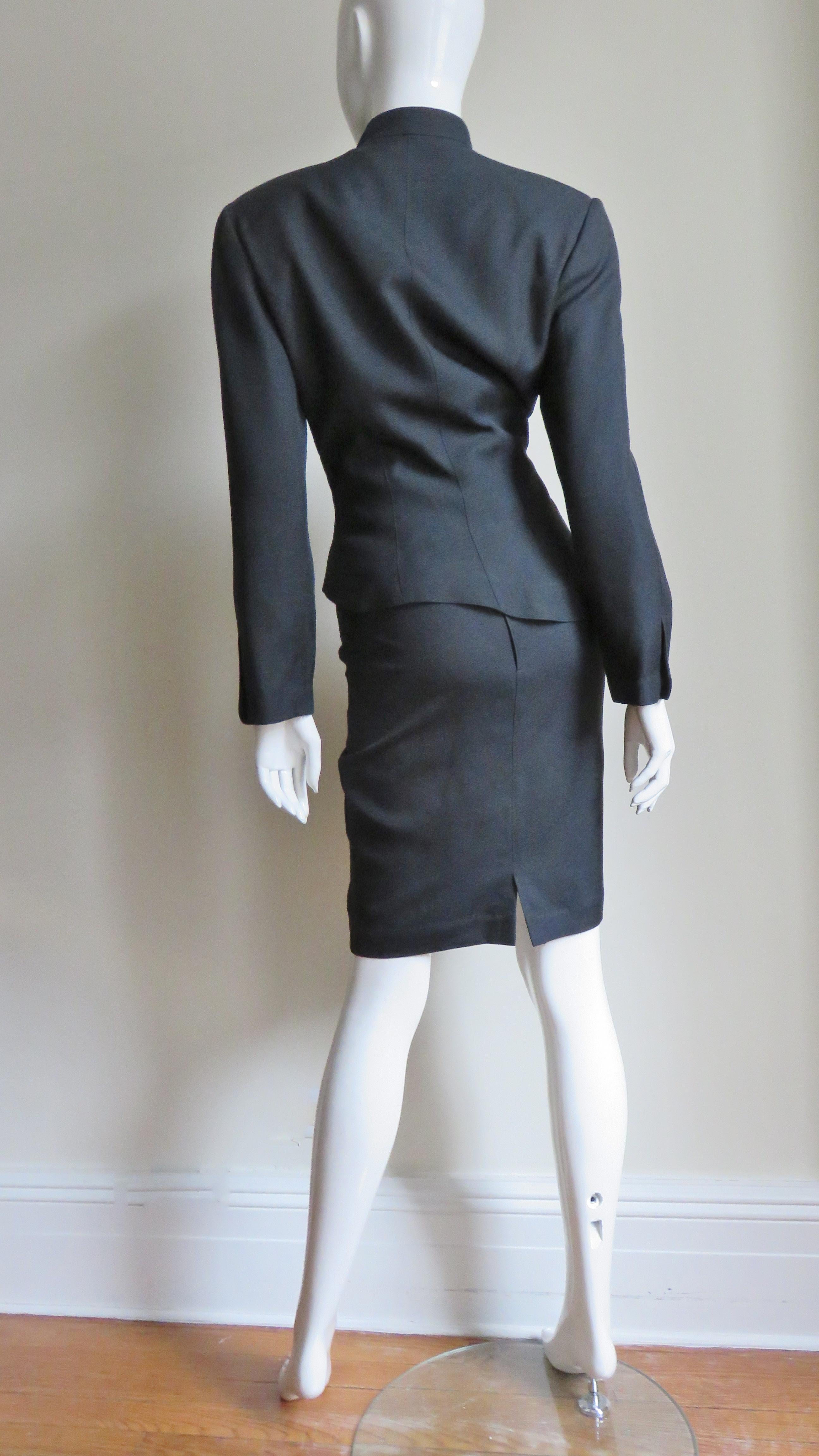 Thierry Mugler Asymmetric jacket Skirt Suit 5