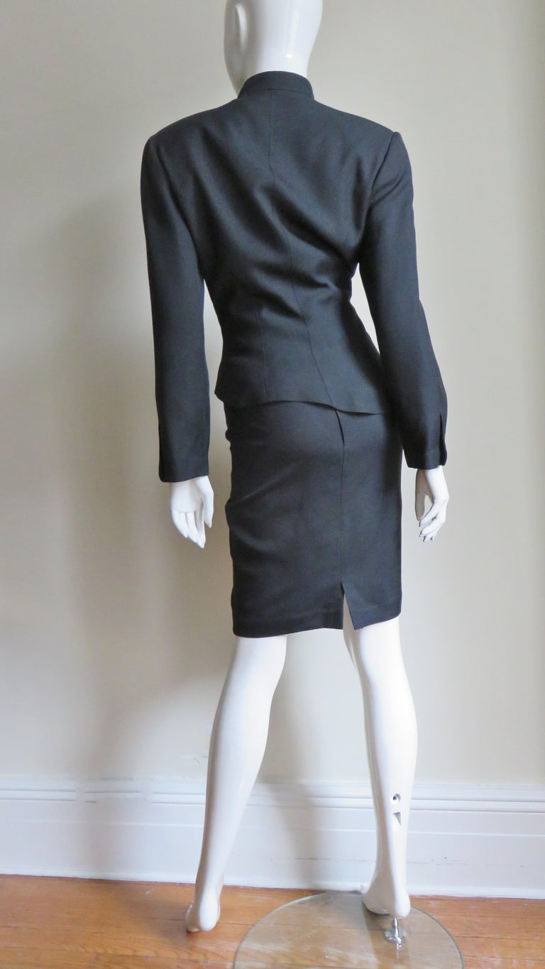 Thierry Mugler Asymmetric jacket Skirt Suit For Sale 7