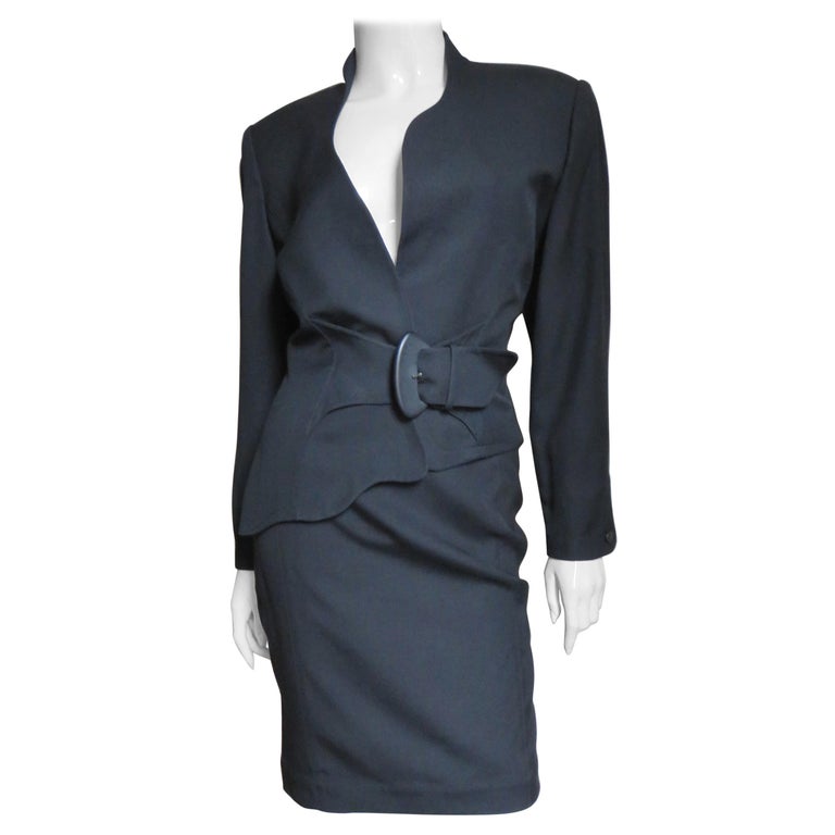 Thierry Mugler Asymmetric Skirt Suit For Sale at 1stdibs
