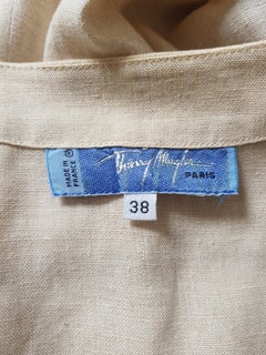 THIERRY MUGLER beige linen Jumpsuit, c. 1990