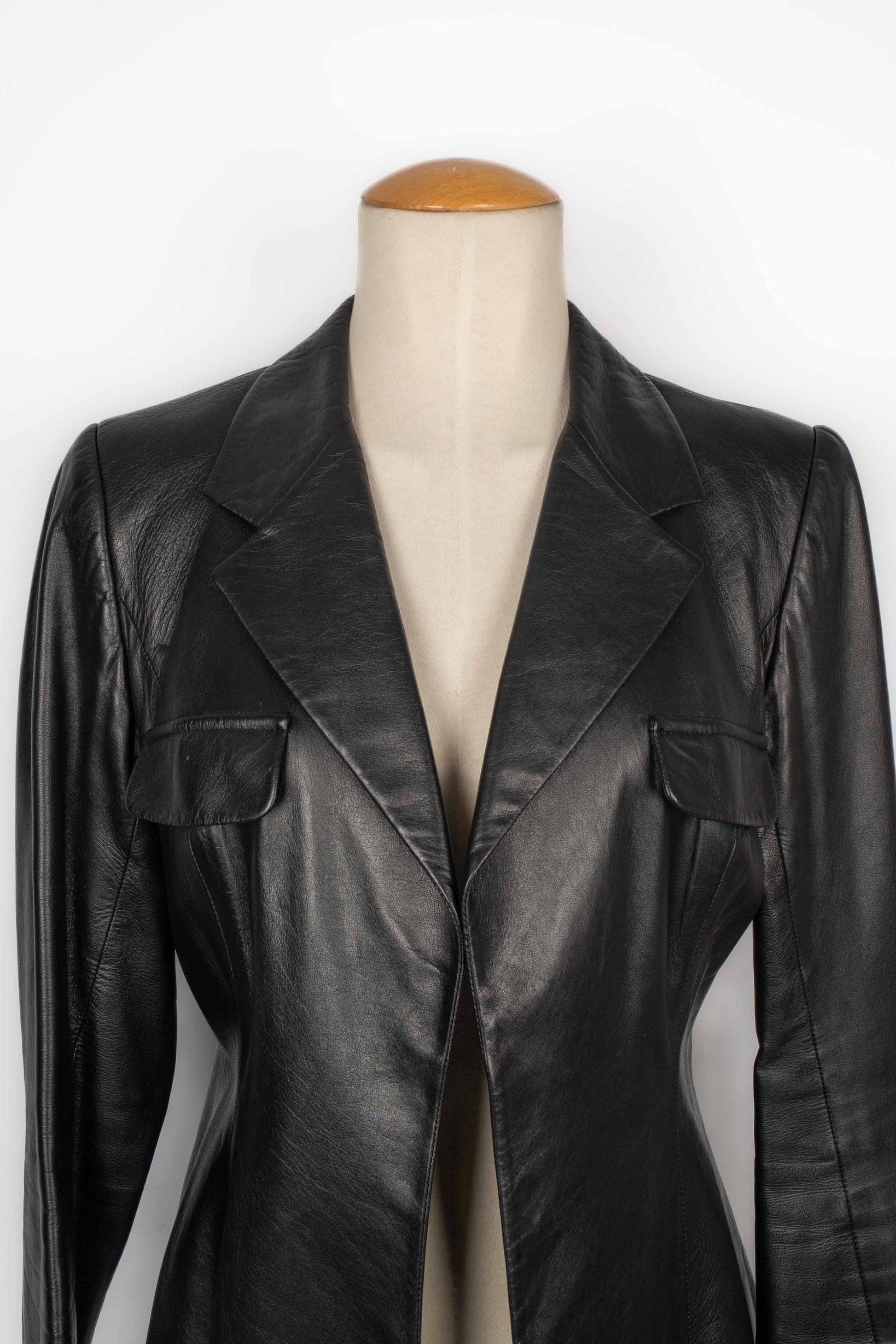 Thierry Mugler Black Leather Jacket 1