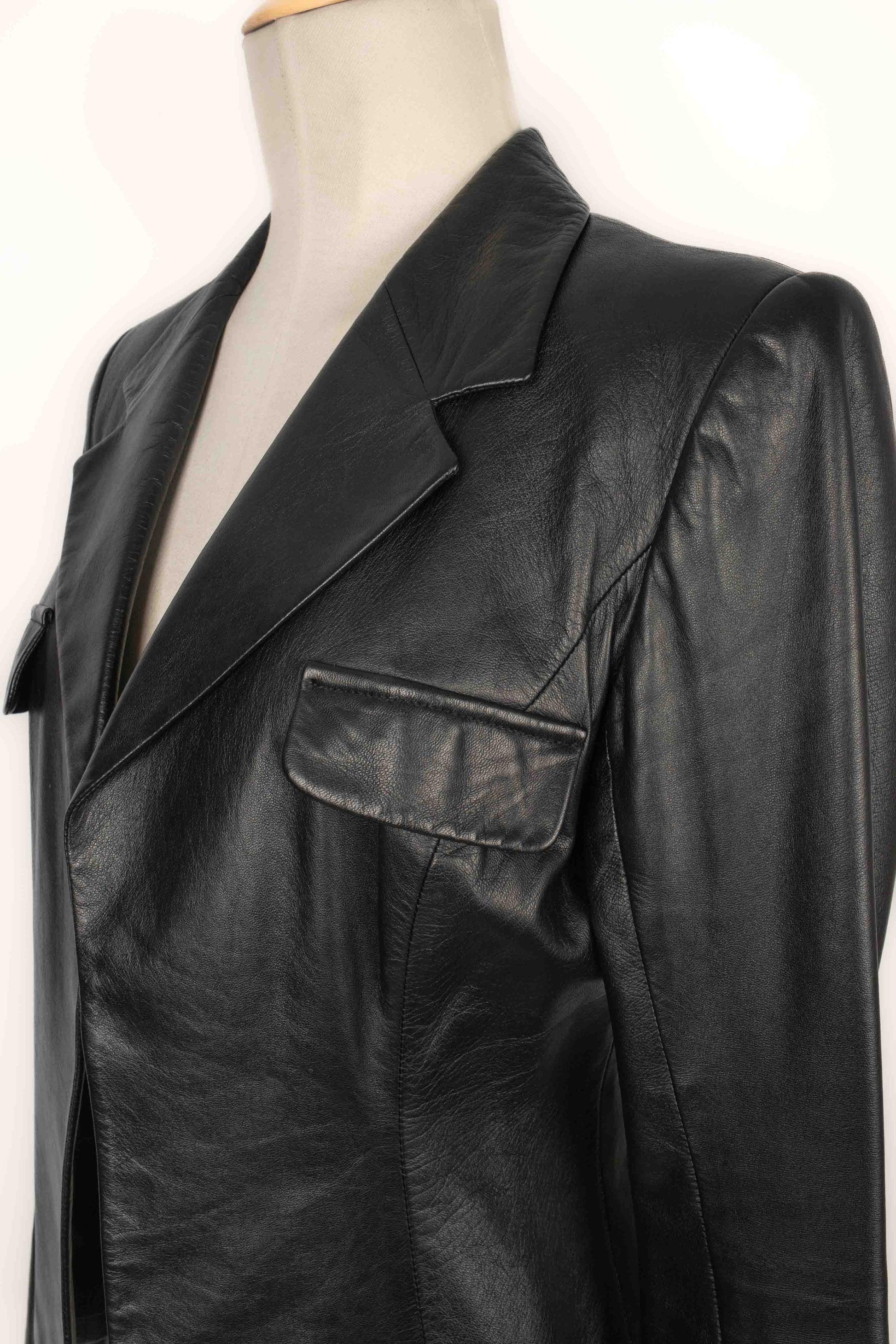 Thierry Mugler Black Leather Jacket 3