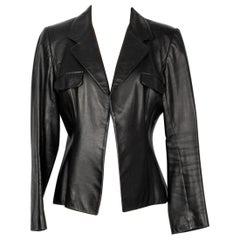 Thierry Mugler Black Leather Jacket
