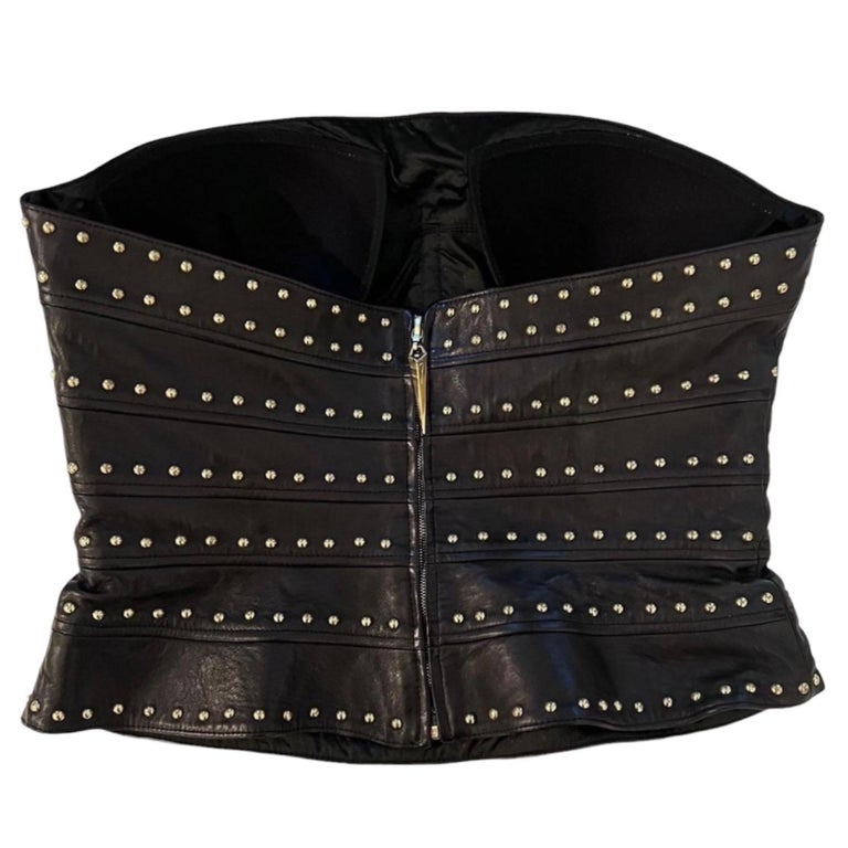 Faux Leather Glossy Metallic Corset Strapless Bustier Casual Skinny Shorts 2Pcs