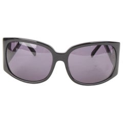 Thierry Mugler Black Lucite Star Swarovski Rhinestone Embellished Sunglasses