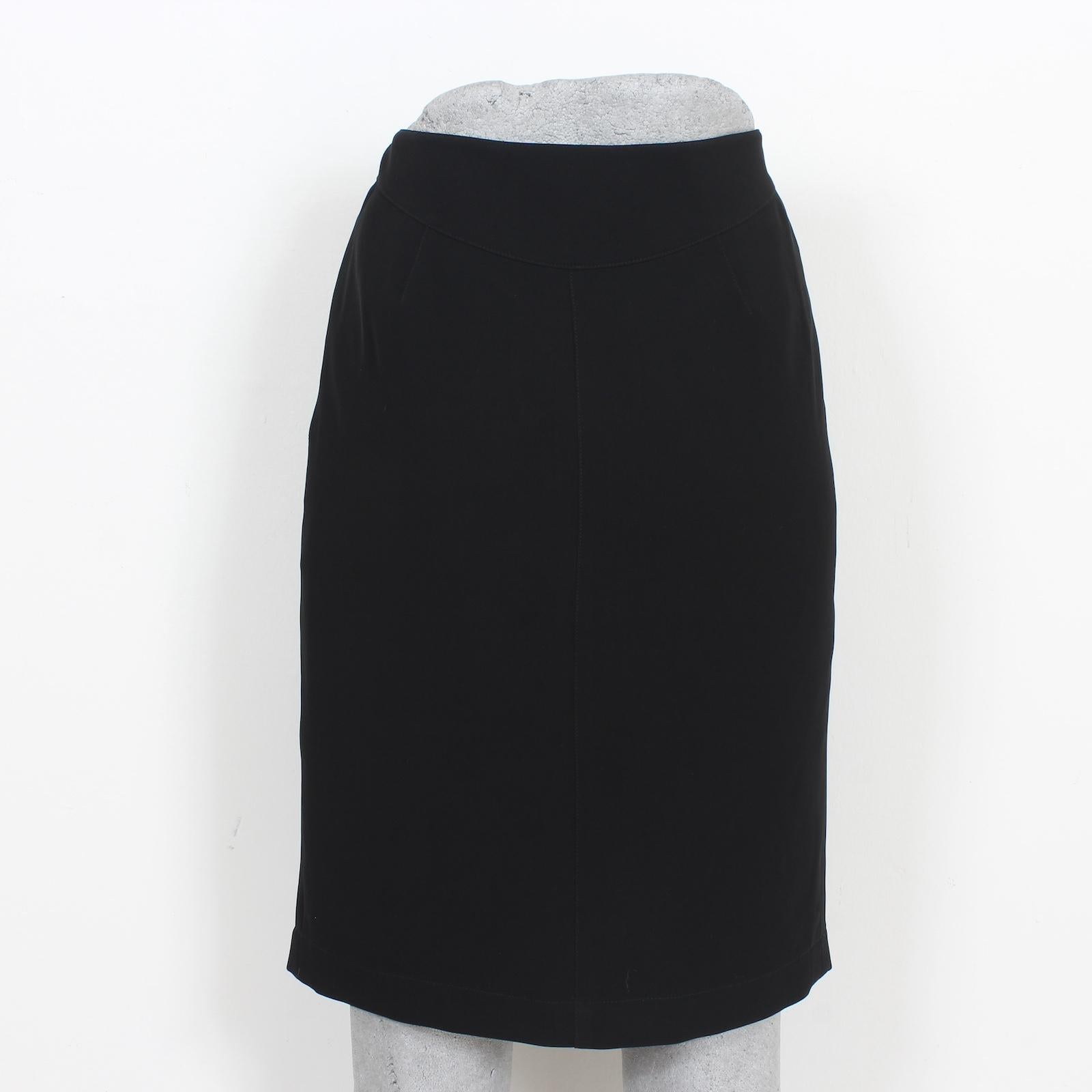 Thierry Mugler Black Pencil Skirt 80s In Excellent Condition In Brindisi, Bt