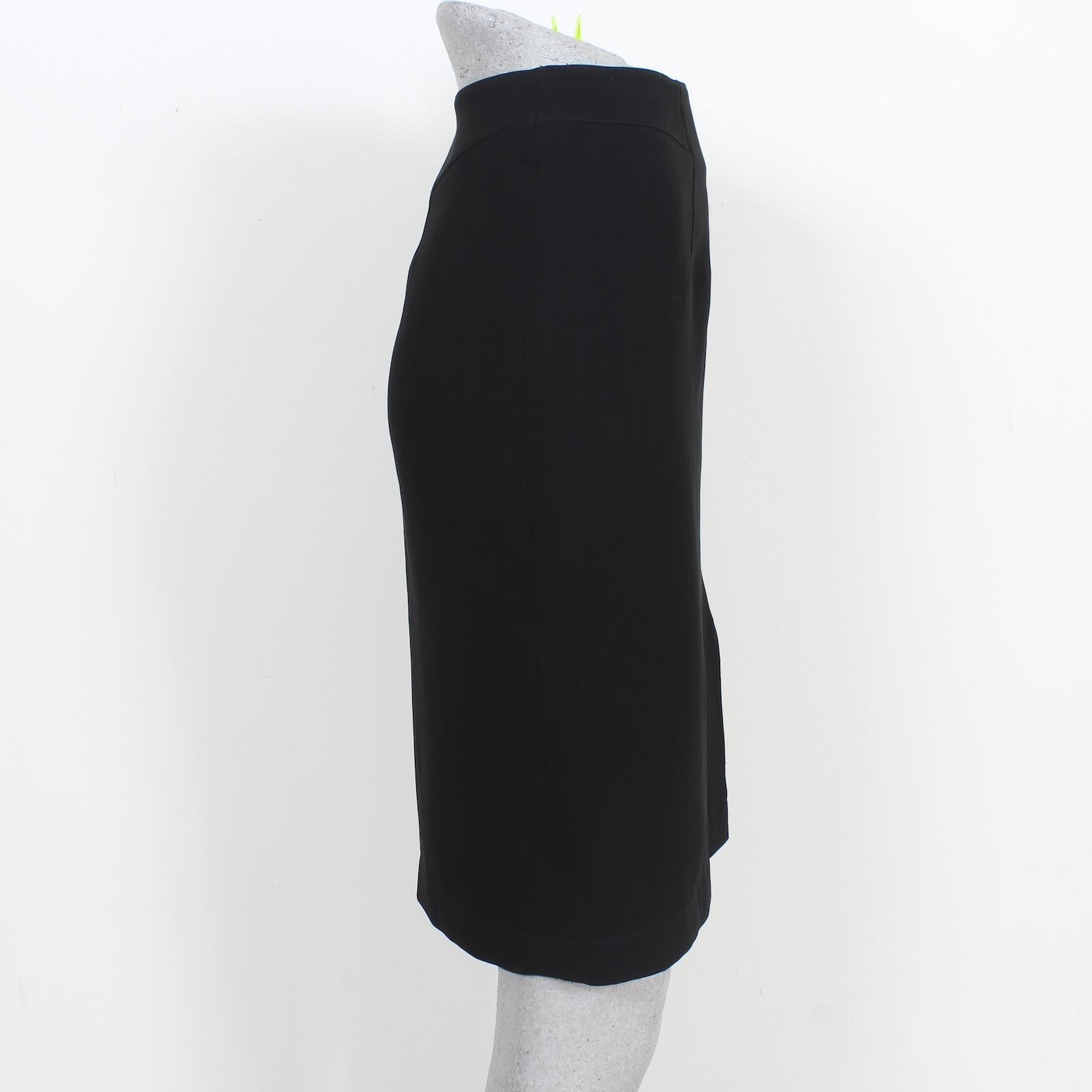 Women's Thierry Mugler Black Pencil Skirt 80s