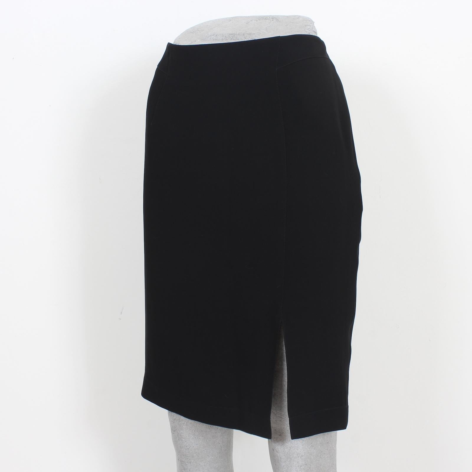 Thierry Mugler Black Pencil Skirt 80s 1