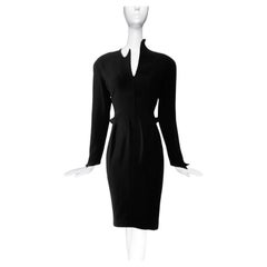 Thierry Mugler Schwarzes Haifischflossen-Kleid 1989 Atlantes Avant Garde