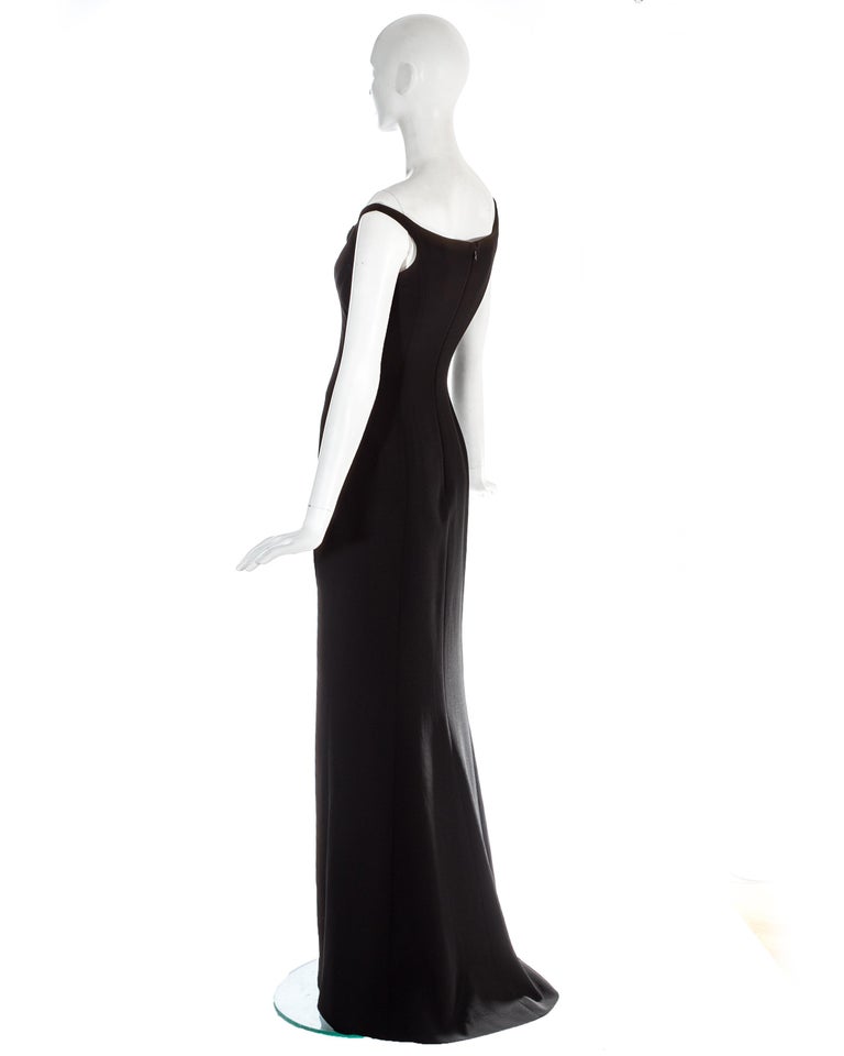 1990s Thierry Mugler Couture Bright Pink Metallic Lurex One Shoulder Dress w High Slit