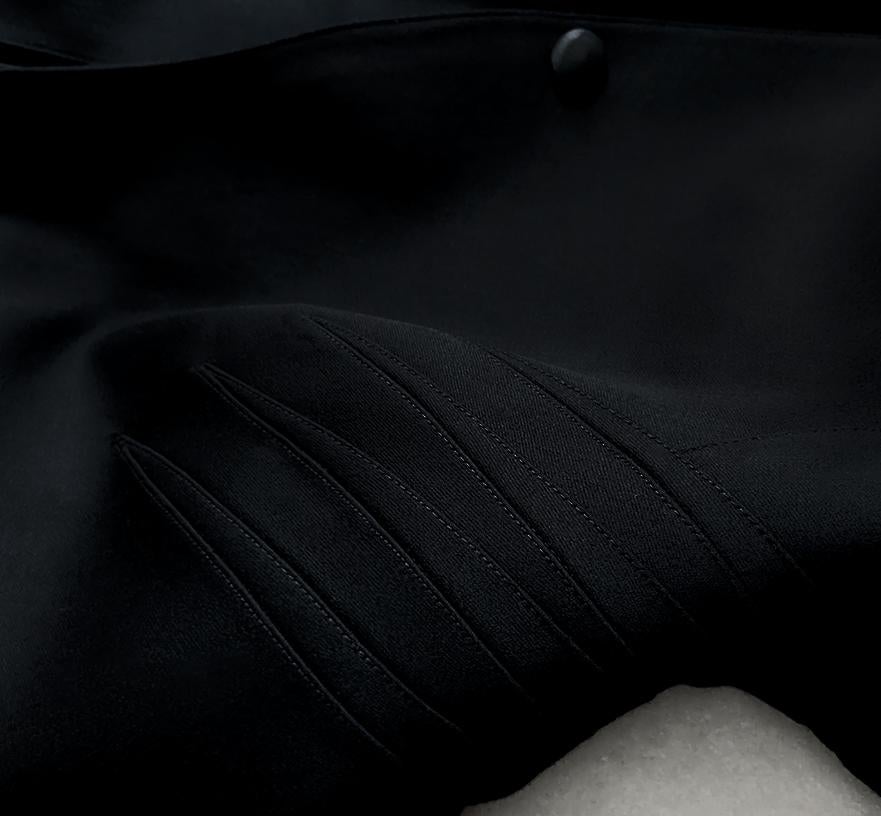 Thierry Mugler Black Suit Sculptural Jacket Skirtsuit For Sale 2