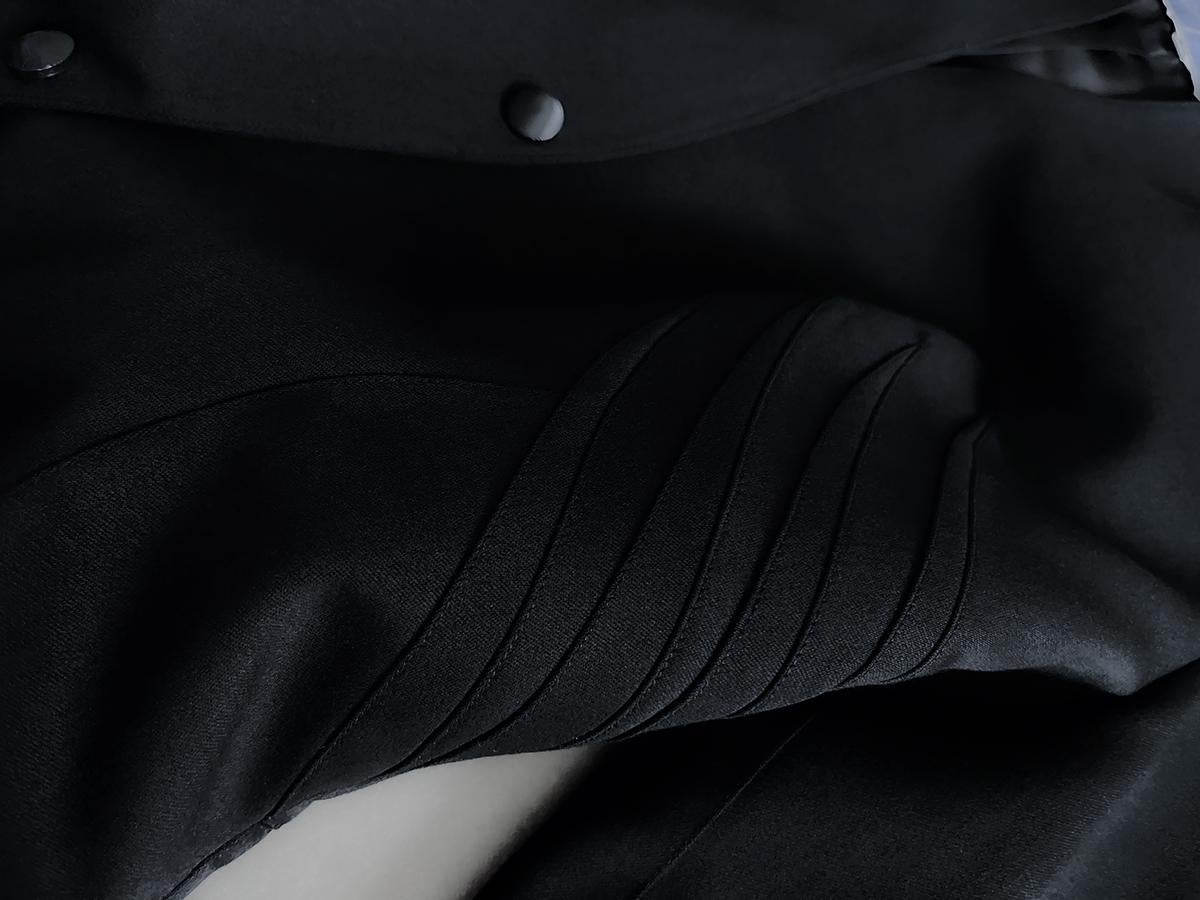 Thierry Mugler Black Suit Sculptural Jacket Skirtsuit For Sale 3
