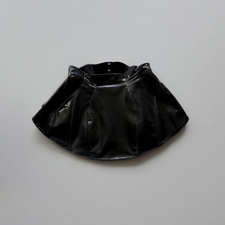 Pochette-trousse Thierry Mugler En Vinyle Noir - Motif étoile, Vintage