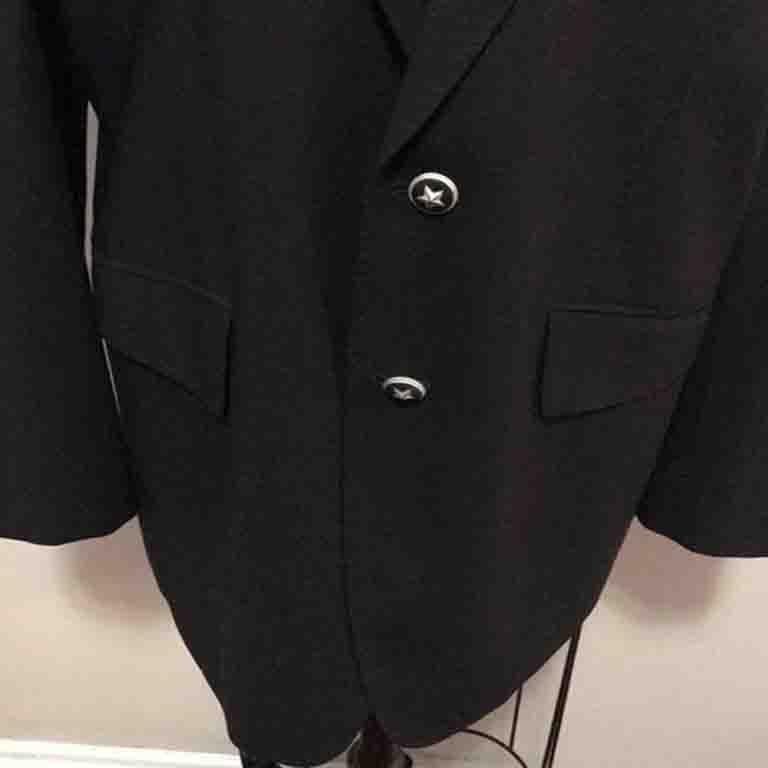 Thierry Mugler Black Wool Men's Blazer In Excellent Condition For Sale In Los Angeles, CA