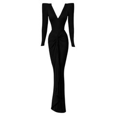 Thierry Mugler BOMBSHELL Evening Gown Black Sculptural Dress