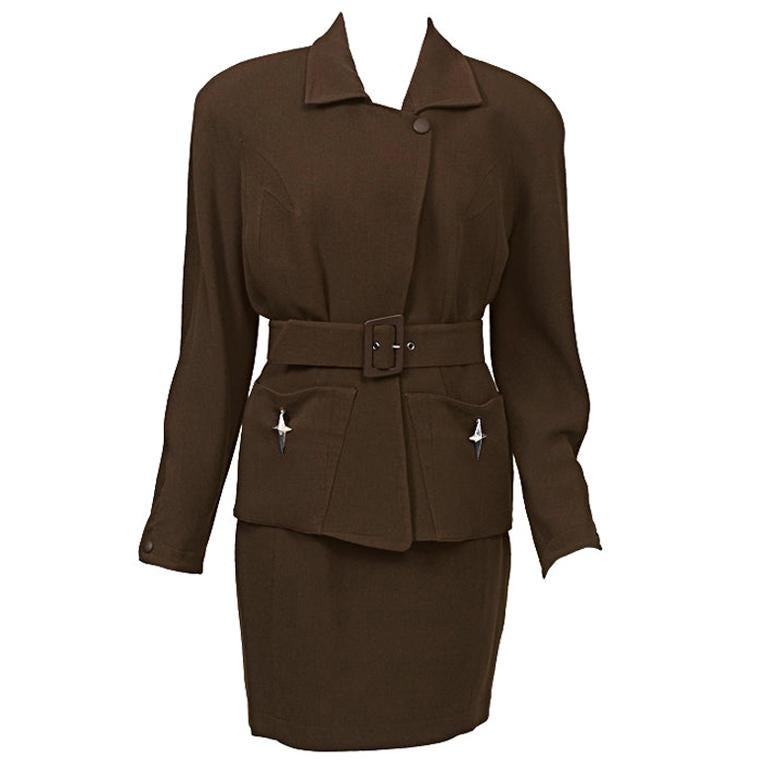 Thierry Mugler Brown Suit