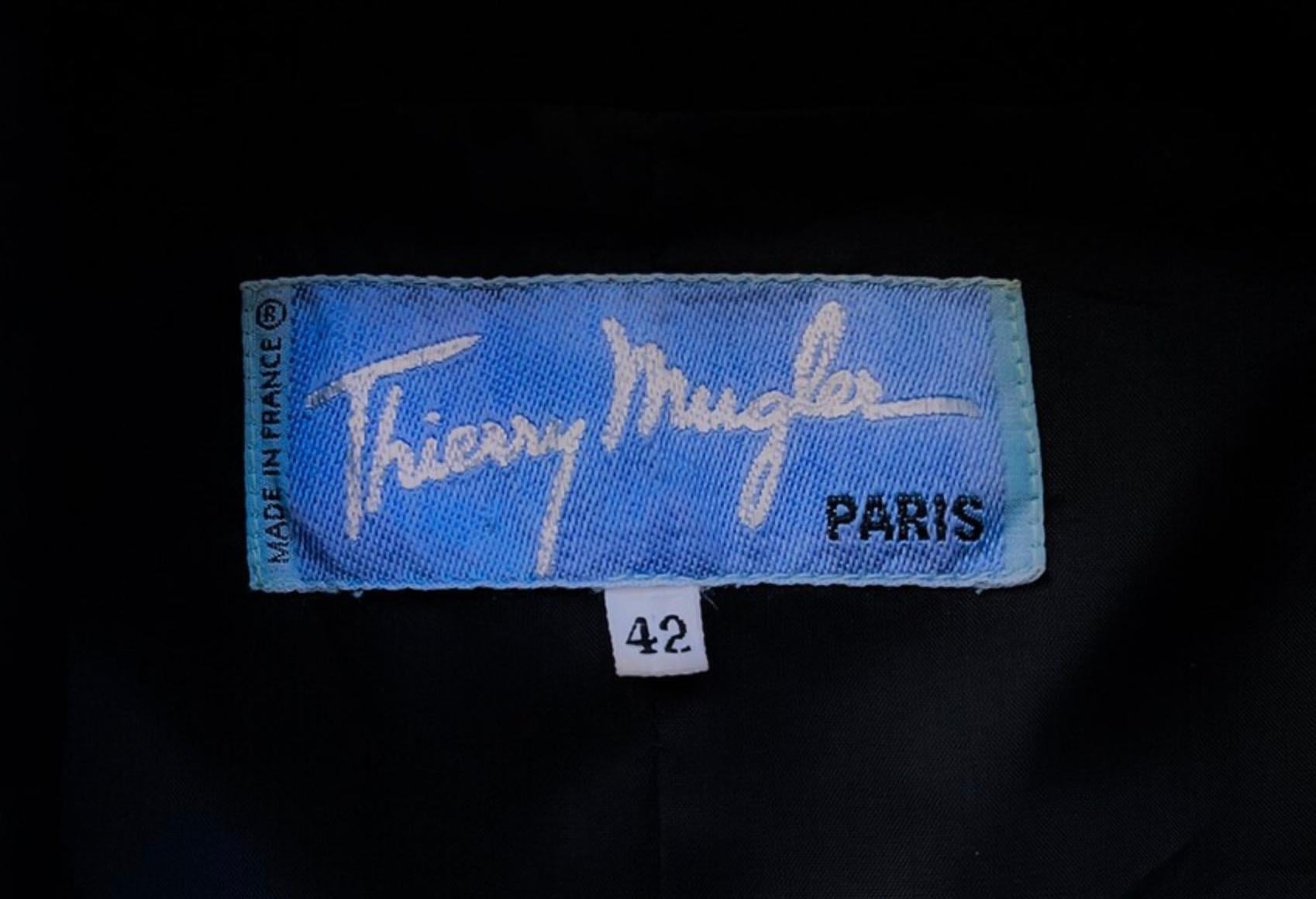 Thierry Mugler Hiver Buick Collection FW 1989 Black Dramatic Bullet Jacket  For Sale 1