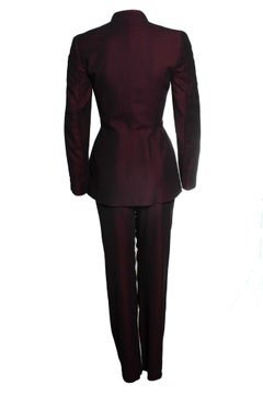 Thierry Mugler, burgundy blend suit