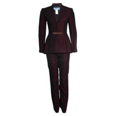 Thierry Mugler, burgundy blend suit