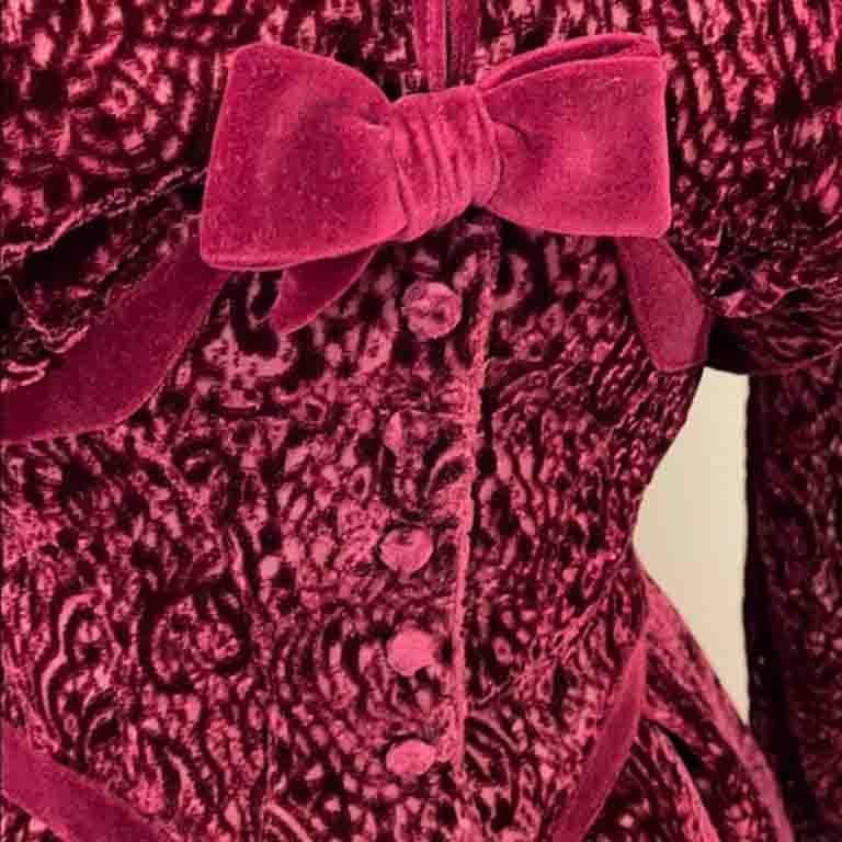 burgundy skirt suit