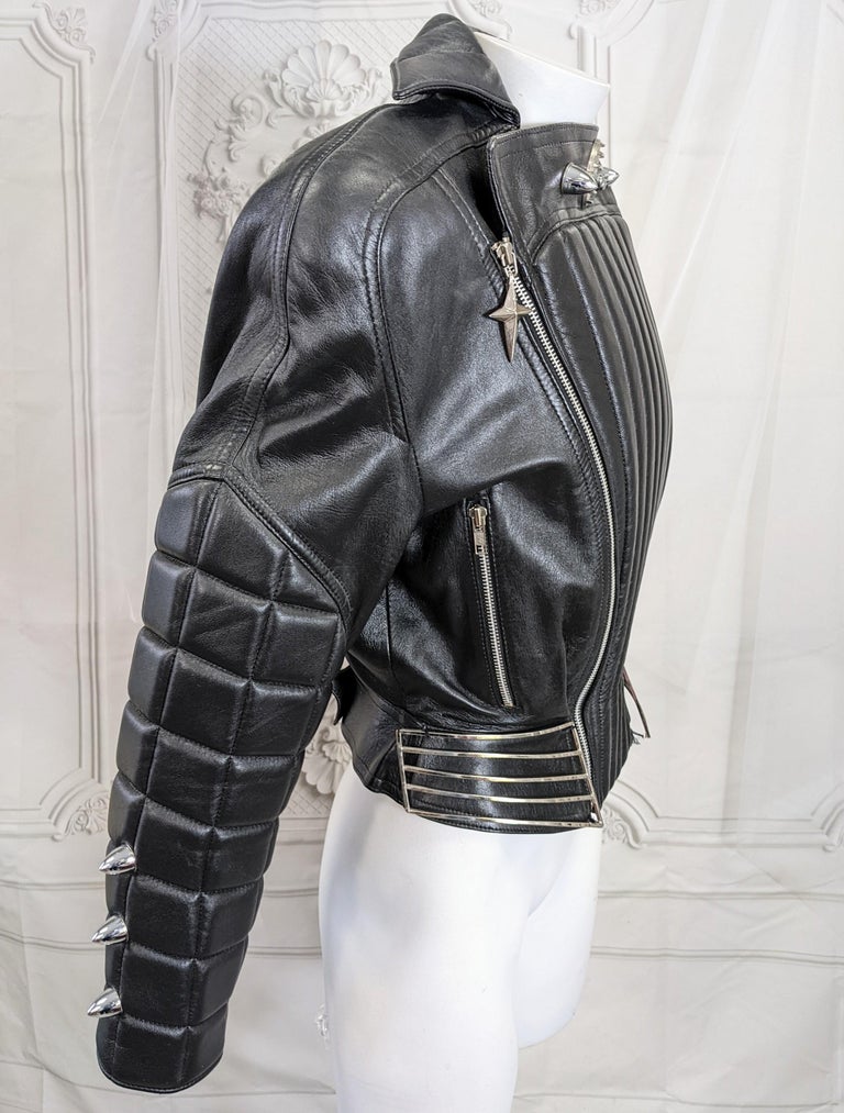 Women's  Thierry Mugler Cadillac Grill Padded Motorcycle Jacket, 1989 F/W For Sale