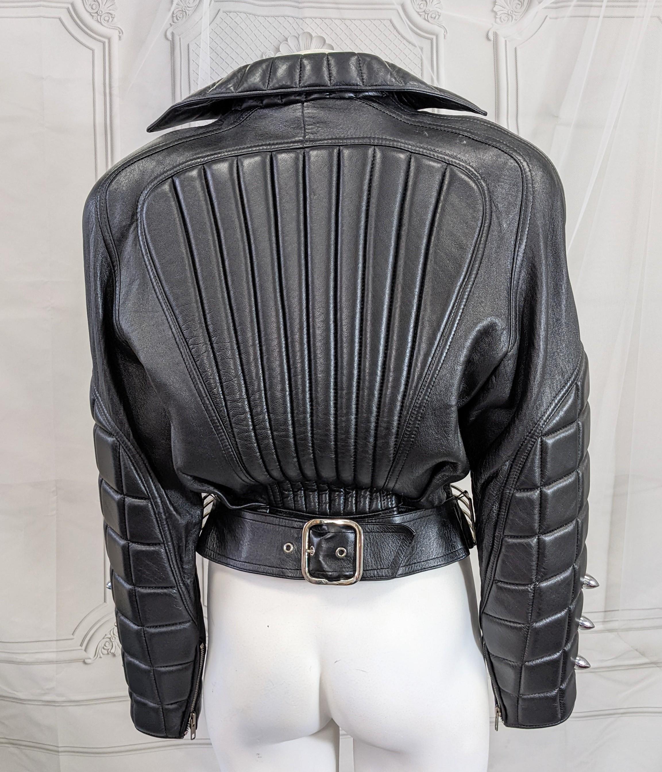 Women's  Thierry Mugler Cadillac Grill Padded Motorcycle Jacket, 1989 F/W