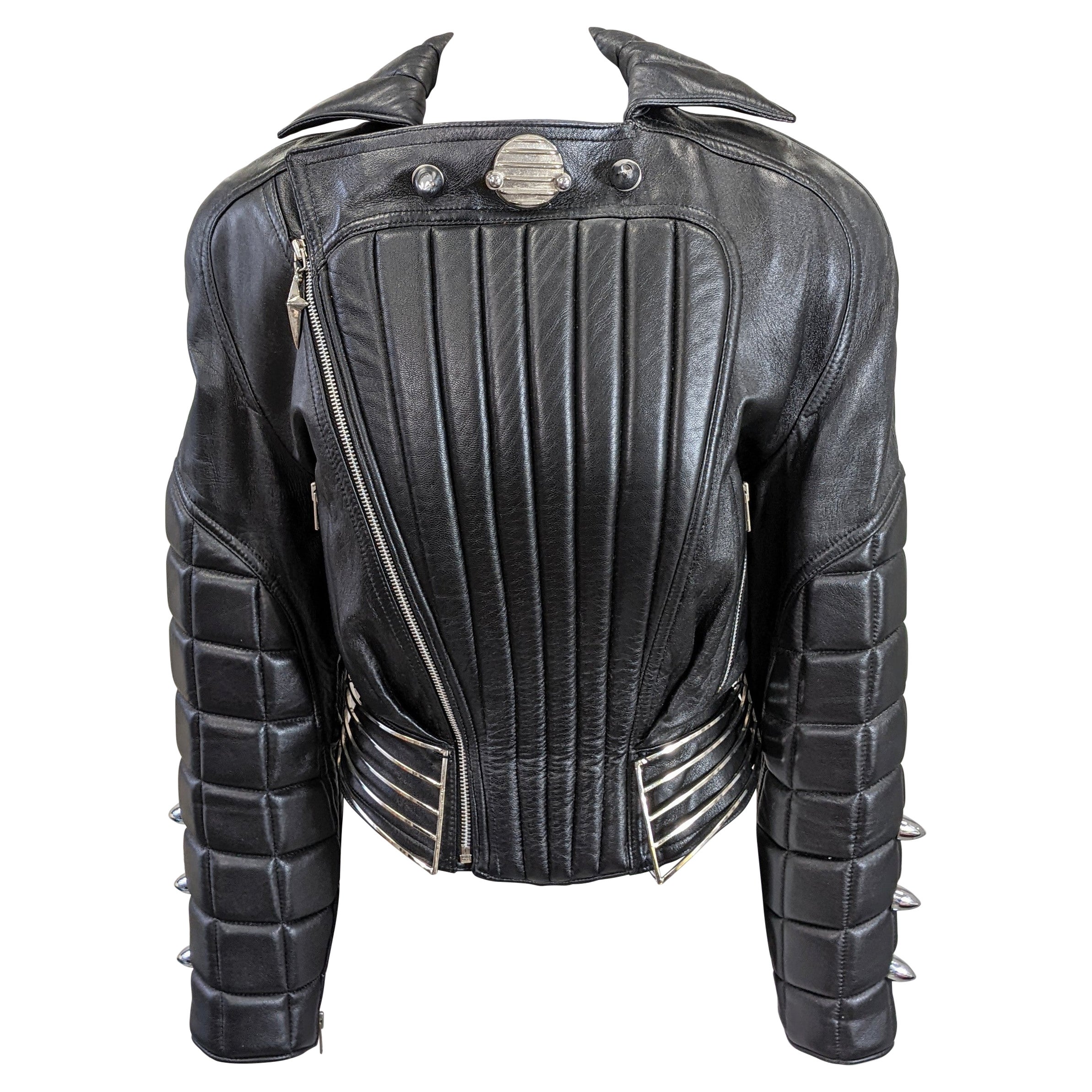 Thierry Mugler Cadillac Grill Padded Motorcycle Jacket, 1989 F/W