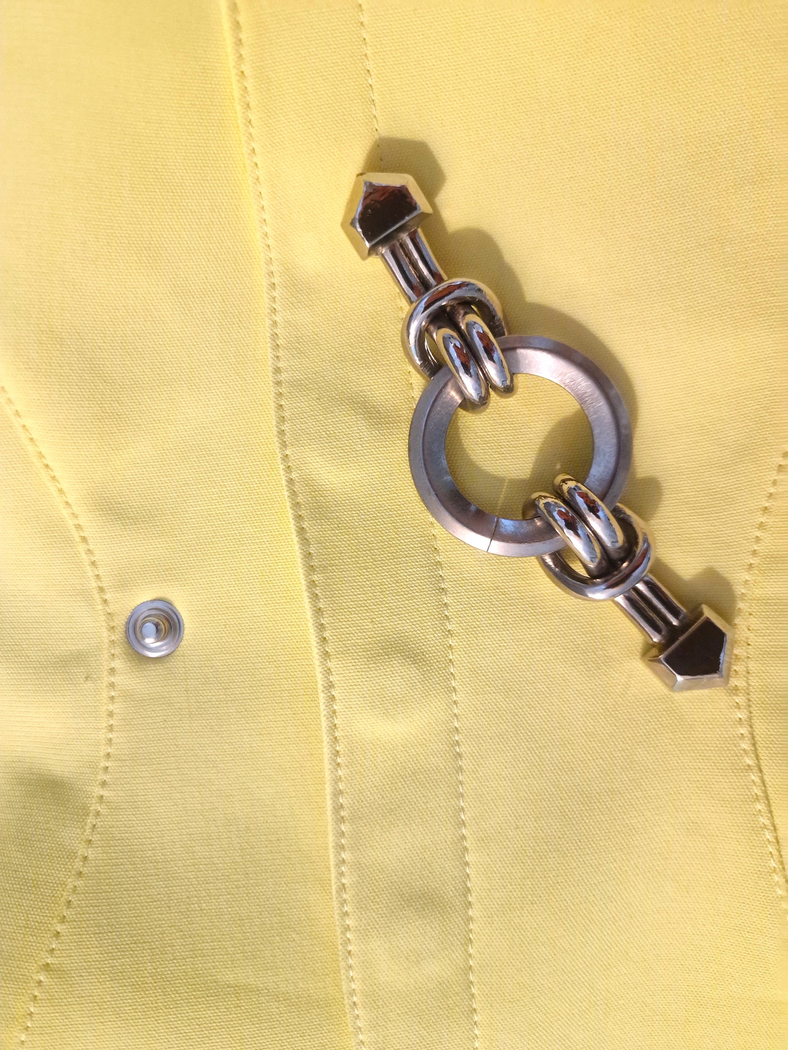 Thierry Mugler Chain Runway Evening Couture Yellow X-small XS Blazer Jacket For Sale 13