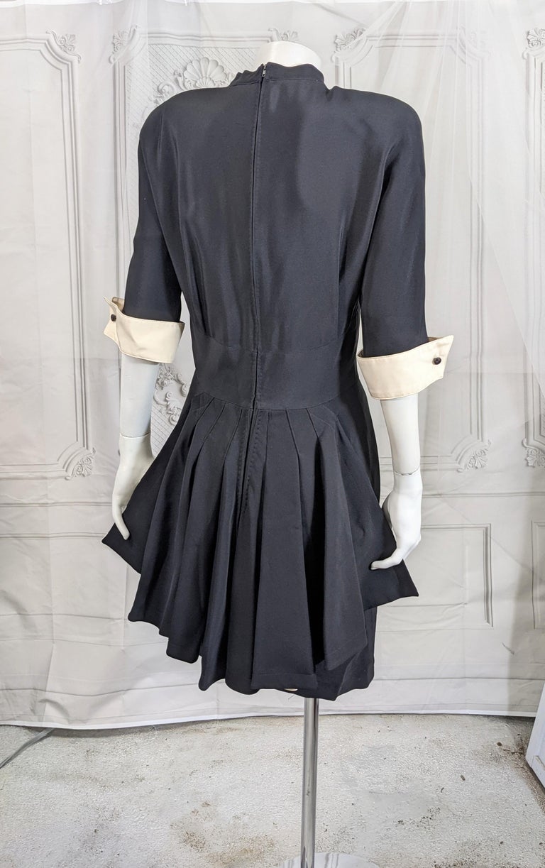mugler peplum dress Thierry Mugler Haute Couture Vintage 1981 Black Velvet Peplum Vampire Dress