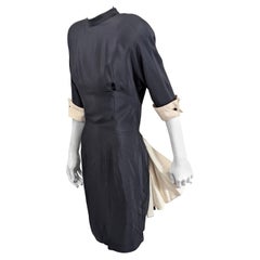 Thierry Mugler - Robe de cocktail avec péplum d'éventail plissé