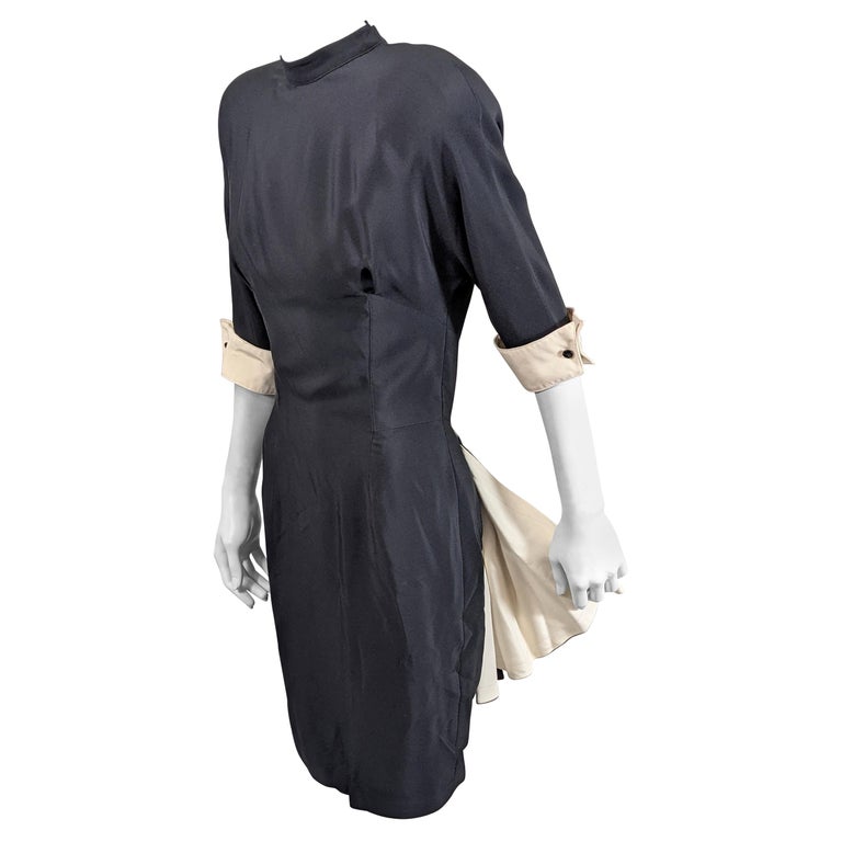 Thierry Mugler Cocktail Dress with Pleated Fan Peplum
