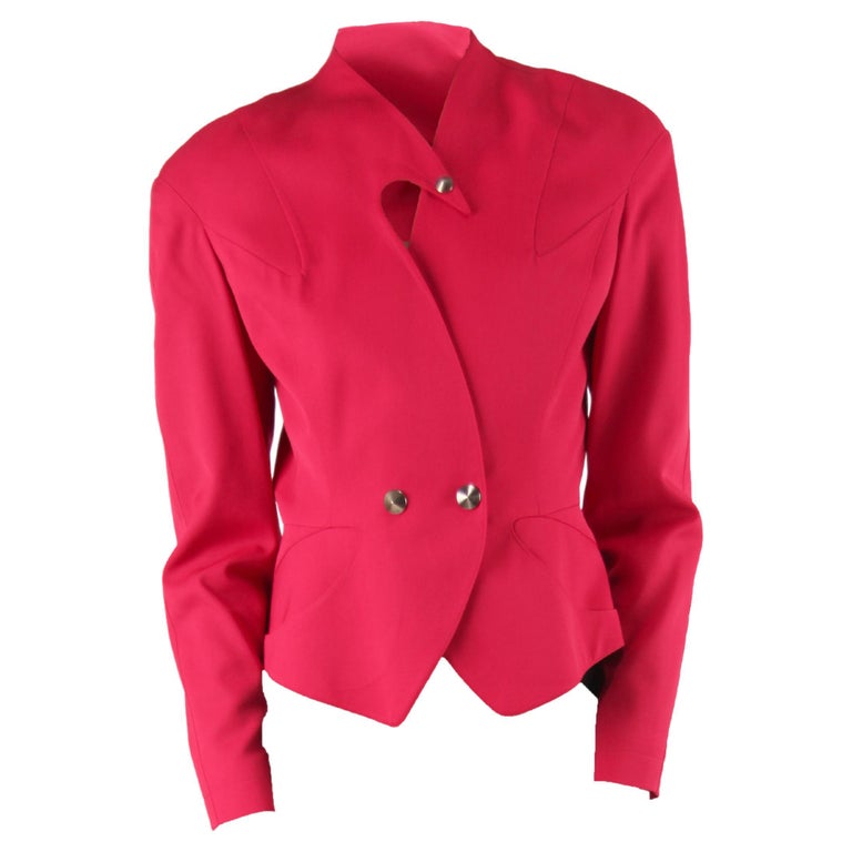 Thierry Mugler collectable intense “red-pink” hourglass jacket, circa ...
