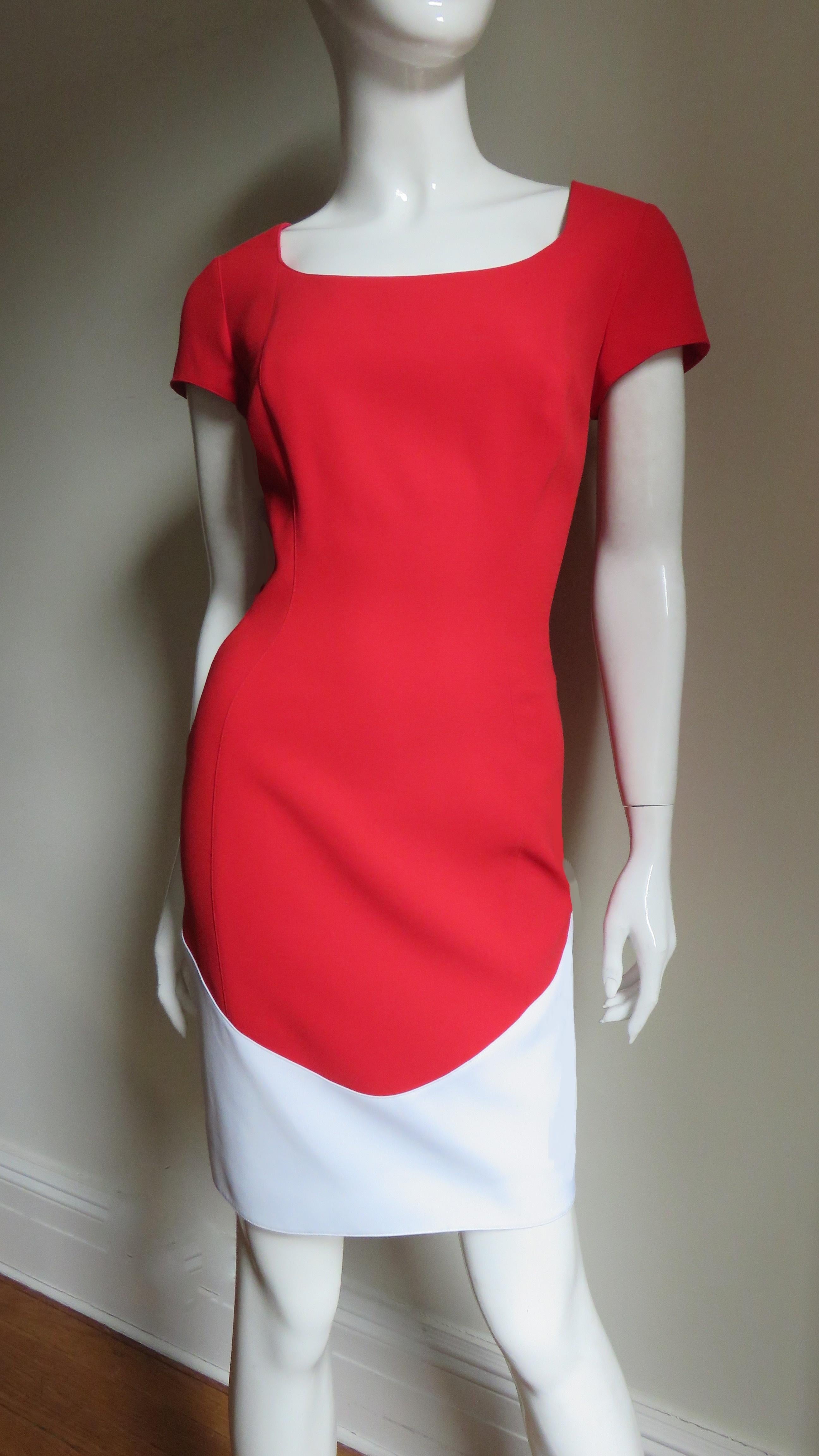 Women's Thierry Mugler New Color Block Dress For Sale