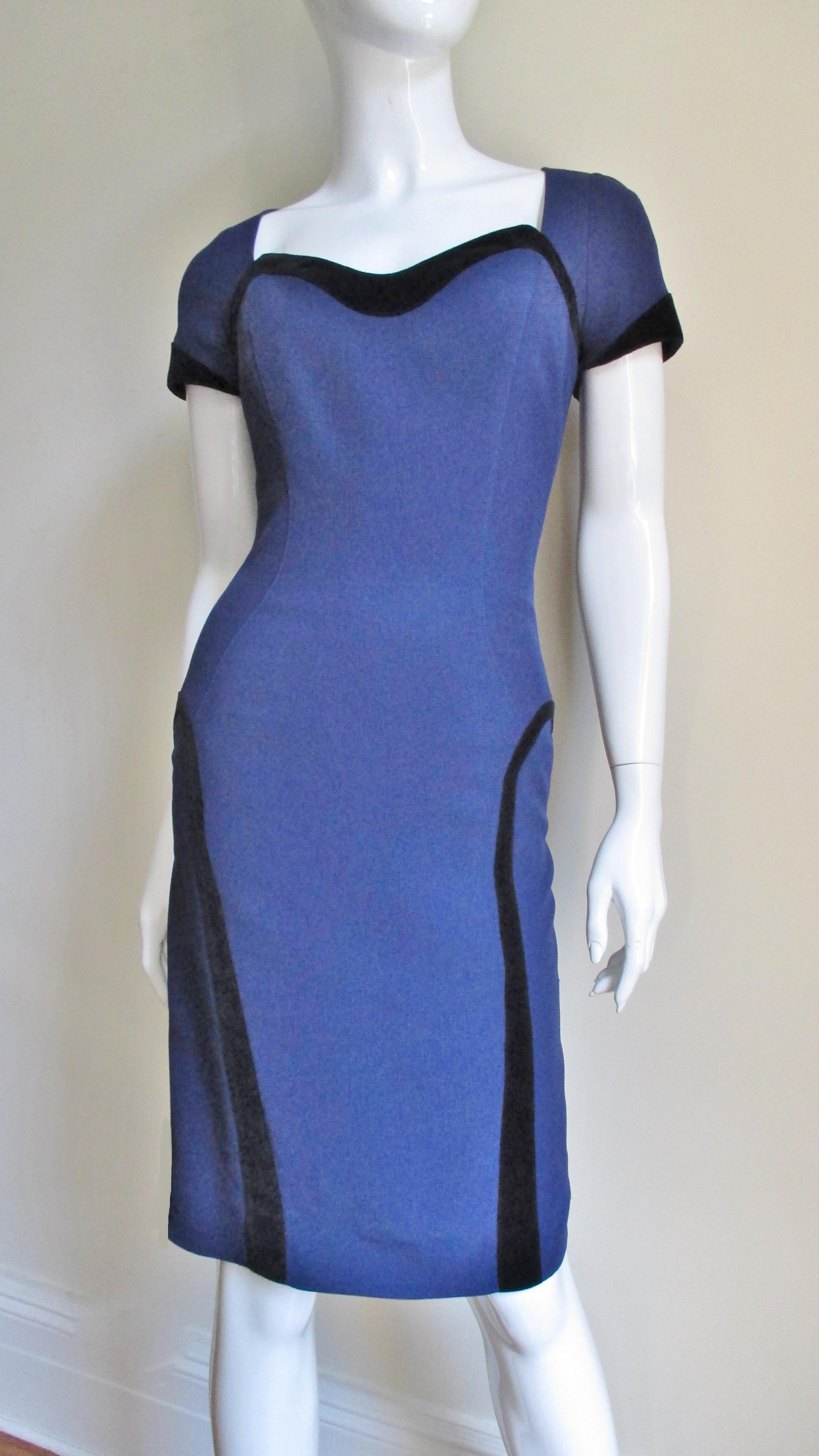 Thierry Mugler Color Block Dress For Sale 5