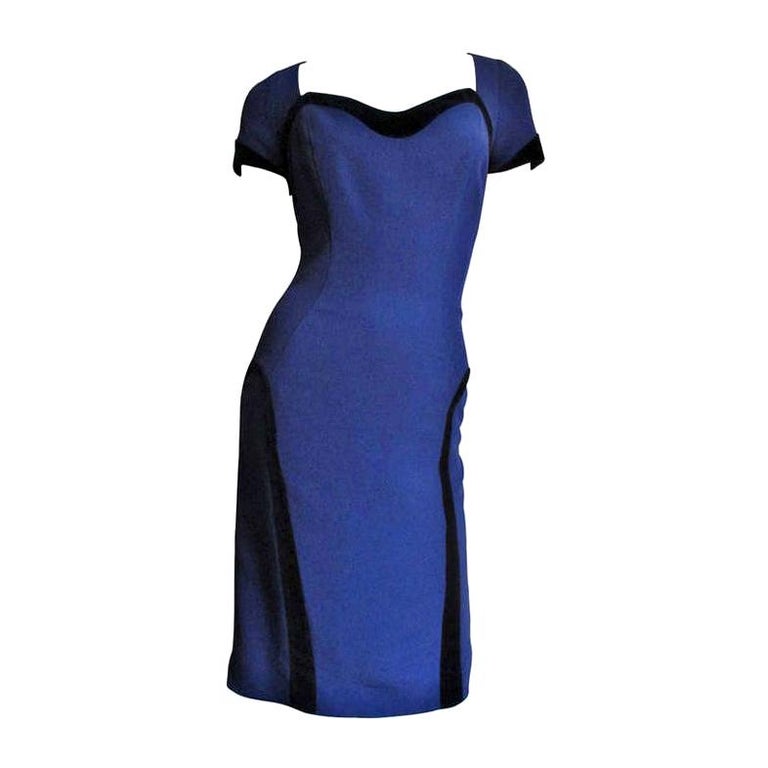 Thierry Mugler Color Block Dress For Sale at 1stDibs