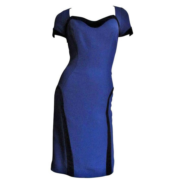 Thierry Mugler Color Block Dress For Sale at 1stDibs