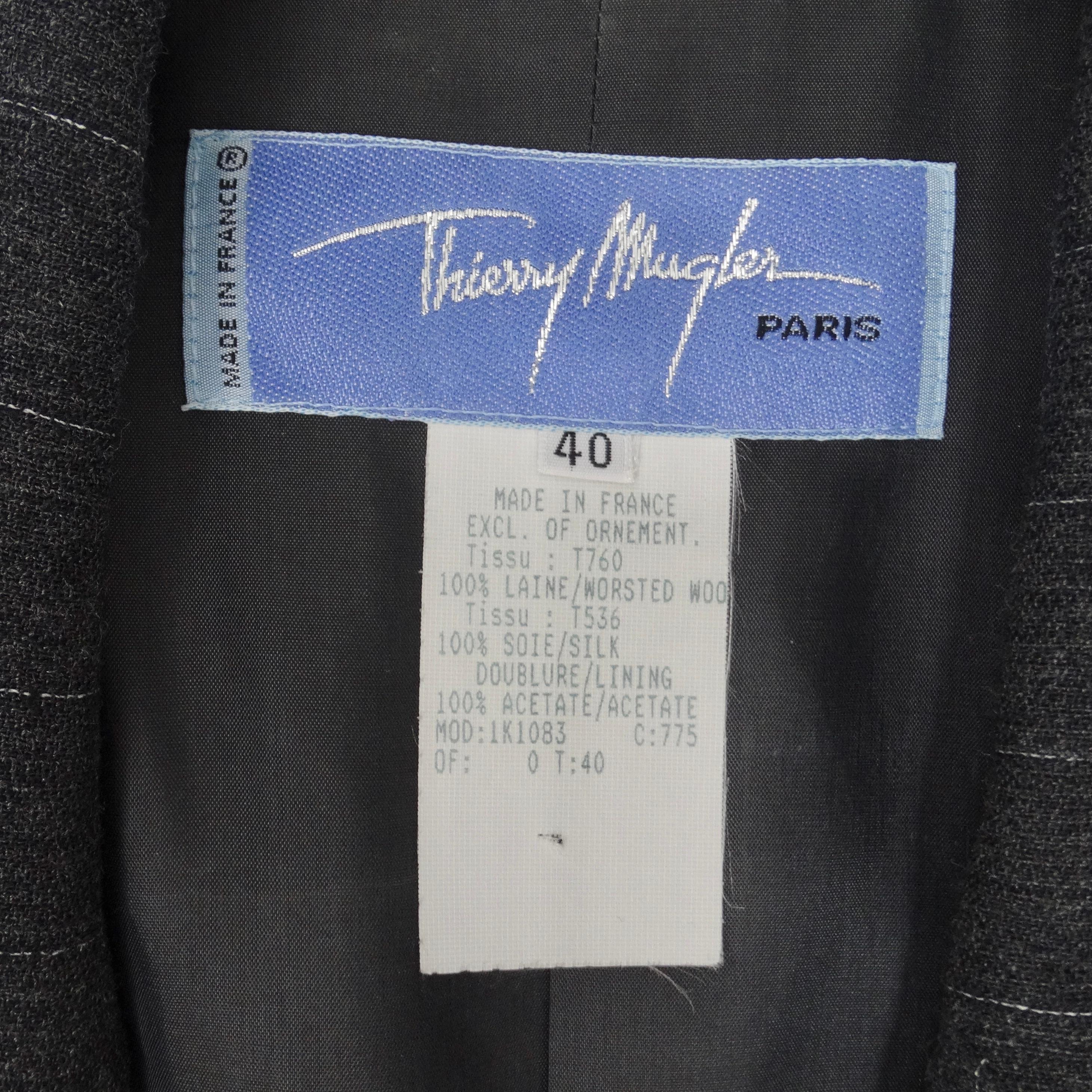 Ensemble blazer, jupe et ceinture Thierry Mugler Couture des années 1990 en vente 14