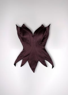 Thierry Mugler Couture Dramatic Silk Corset Top Bodice Bustier