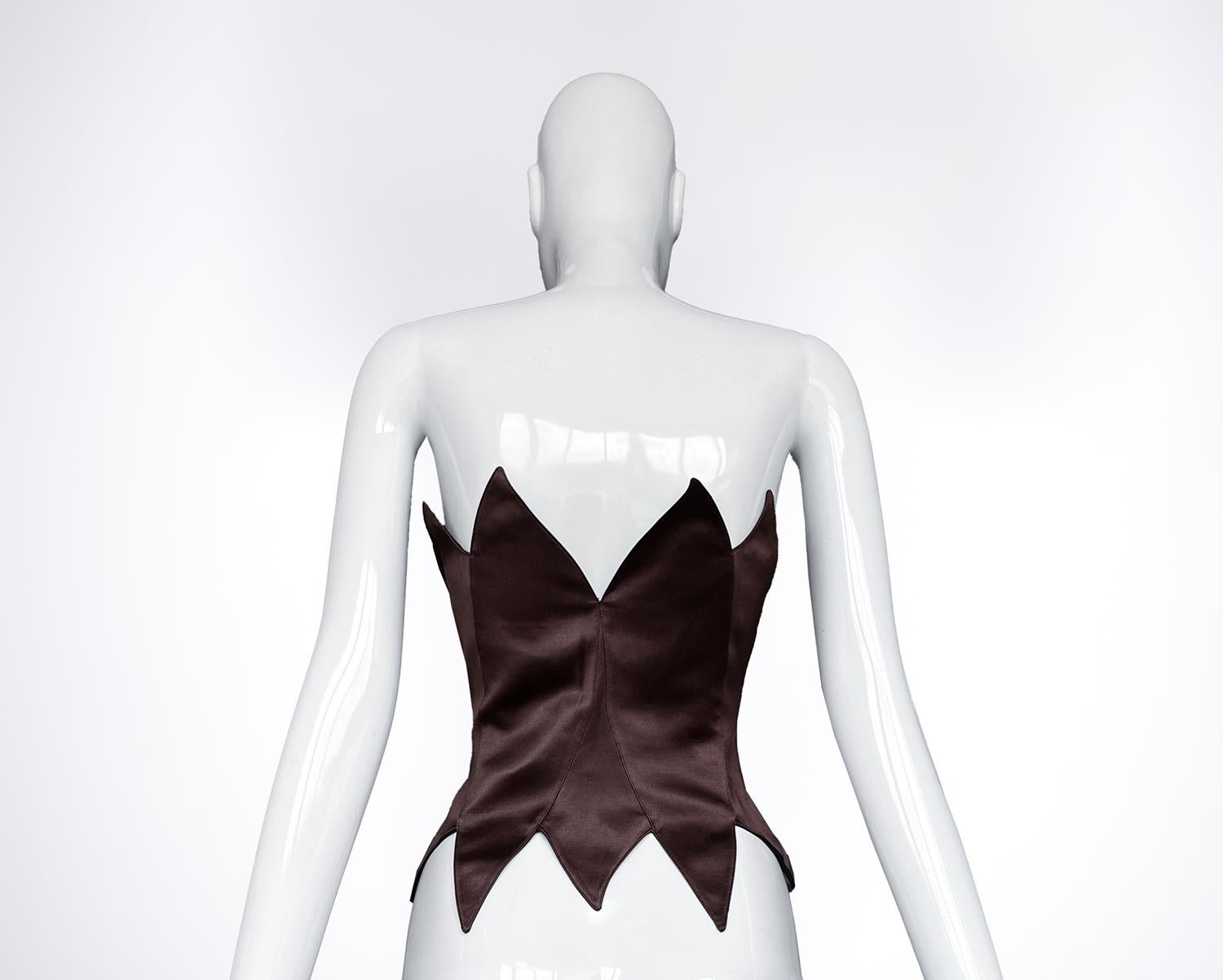 Thierry Mugler Couture 1997 Dramatisches Seidenkorsett-Top mit Mieder und Bustier aus Korsett im Zustand „Hervorragend“ im Angebot in Berlin, BE