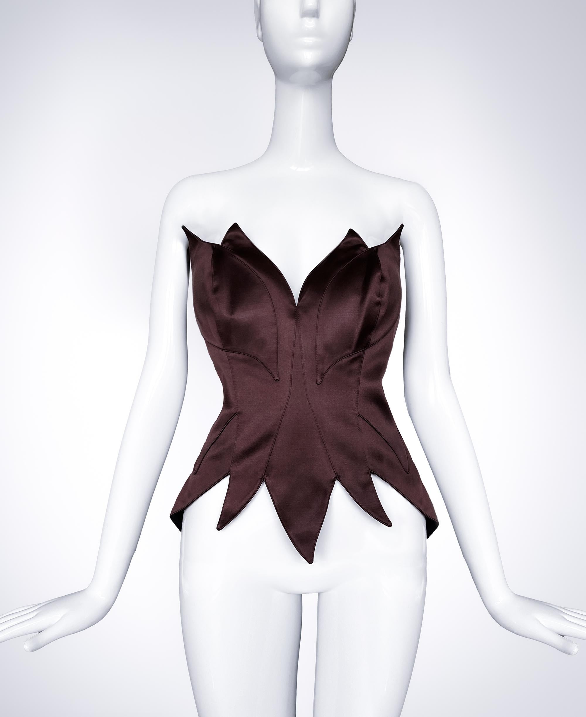 Thierry Mugler Couture 1997 Corsé de seda con corpiño Bustier en Excelente estado para la venta en Berlin, BE