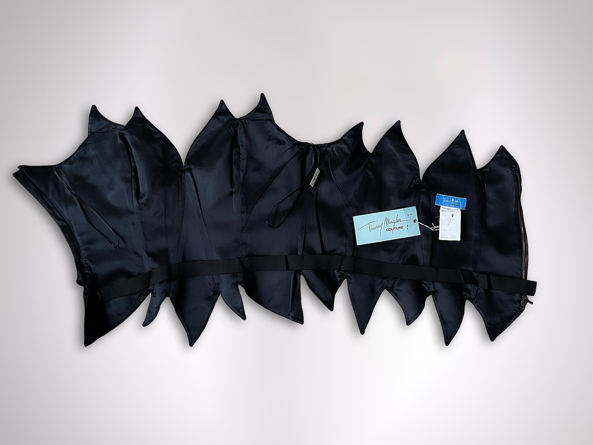 Thierry Mugler Couture 1997 Dramatisches Seidenkorsett-Top mit Mieder und Bustier aus Korsett Damen im Angebot