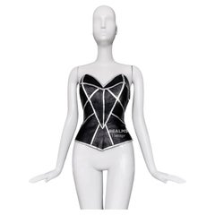 Thierry Mugler Couture 2001 Archival Leather Corset Top Bustier
