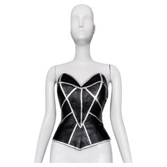 Thierry Mugler Couture 2001 Archival Leather Corset Top Bustier