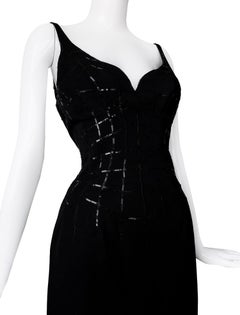Thierry Mugler Couture Evening Dress Iconic Black Spider Web Anatomique Computer