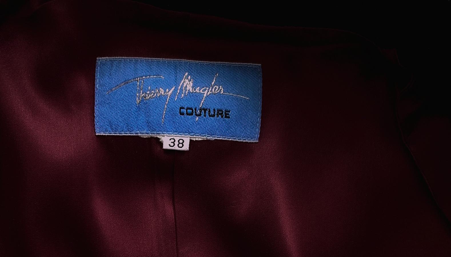 Thierry Mugler Couture Fabulous Silk Blazer Jacket Dramatic Sleeves SS2001 For Sale 5